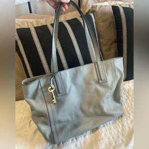 Fossil leather tote purse